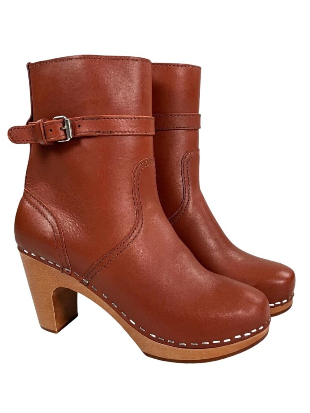 Swedish Hasbeens New Jodhpur Cognac Booties Womens Size EU 36 / US 6 NARROW